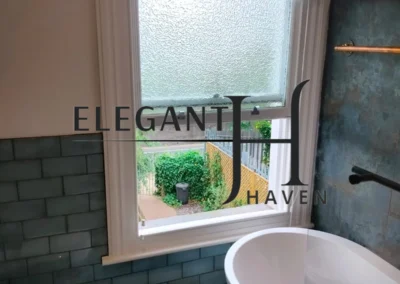 Elegant bathroom refurbishment project featuring luxury finishes in Central London.